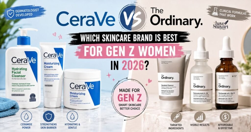 CeraVe vs The Ordinary: Which Skincare Brand Is Best for Gen Z Women in 2026? Gen Z Women